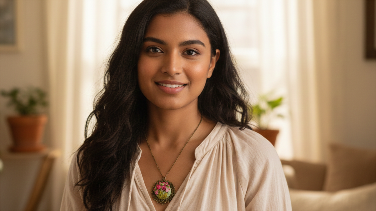 Enchanted Garden Floral Pendant