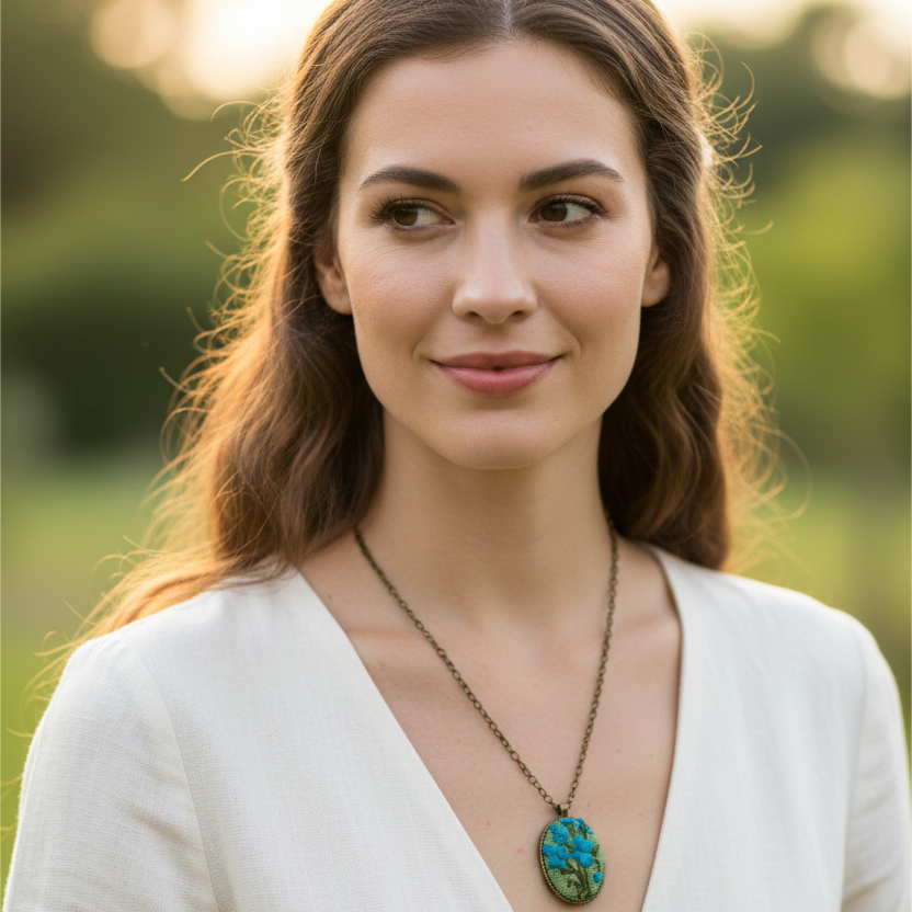 Azure Bloom Pendant