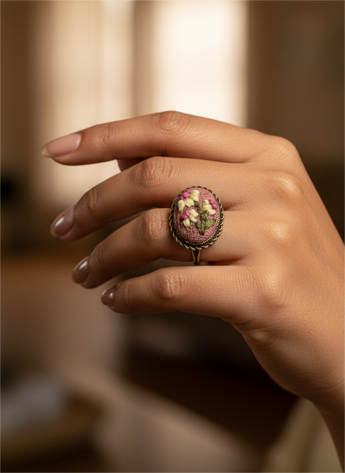 Heritage Floral Medallion Ring